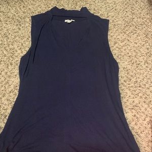 Navy blue cut out tank top size M